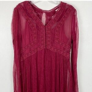 Sundance slip dress with sheer overlay